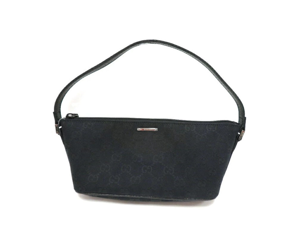 Gucci Sherry GG Handbag Black Green Red Canvas T